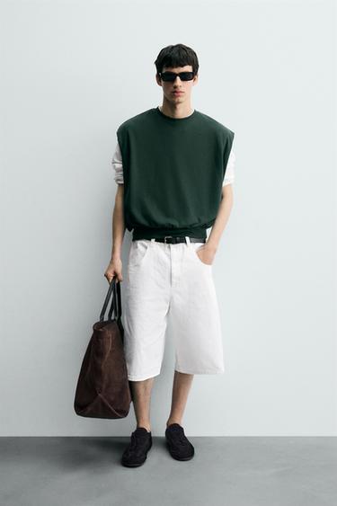 Zara Жилет из интерлока пике купить с доставкой.