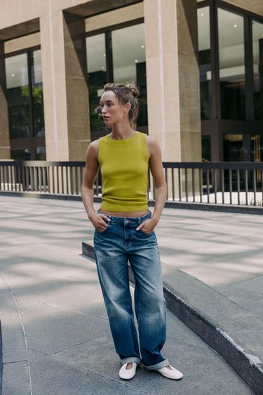 Zara Базовый трикотажный топ