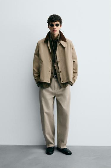 Zara Куртка техническая с контрастным воротником