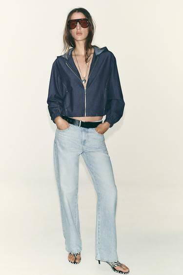 Zara Куртка-бомбер с капюшоном