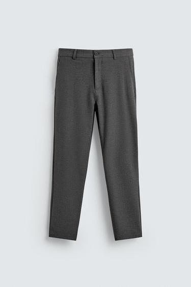 Zara Брюки комфортной посадки из рельефной ткани купить с доставкой.