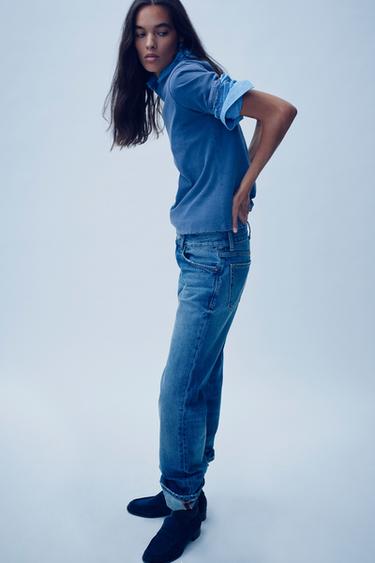 Zara Футболка с эффектом потертости и дырками