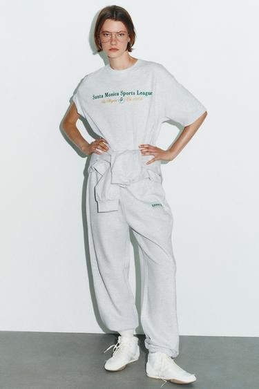 Zara Футболка с хлопковым текстов купить с доставкой.