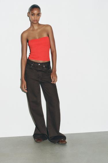 Zara Топ бандо из полиамида