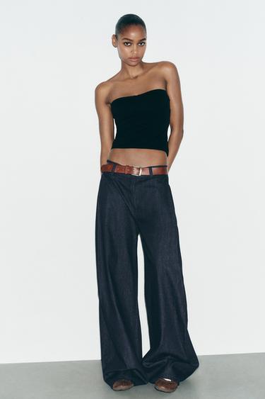 Zara Топ бандо из полиамида