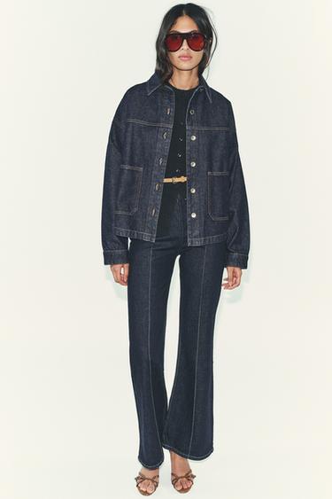 Zara Джинсы Z1975 клеш с высокой посадкой