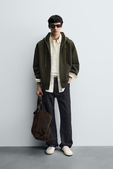 Zara Толстовка с эффектом неопрена