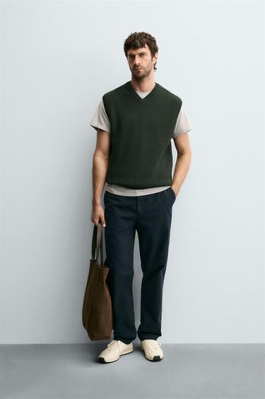 Zara Жилет платочной вязки купить с доставкой.