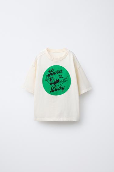 Zara Футболка с принтом феликс кот © купить с доставкой.