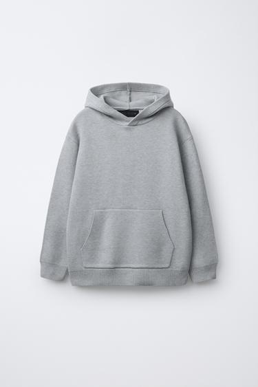 Zara Мягкий трикотажный свитер с капюшоном купить с доставкой.