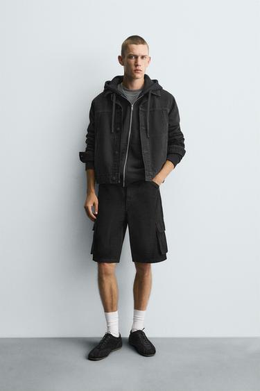 Zara Джинсовые шорты карго купить с доставкой.