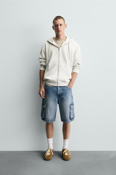 Zara Джинсовые шорты карго купить с доставкой.