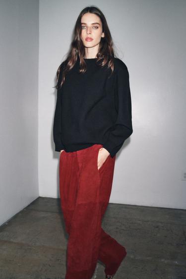 Zara Однотонная трикотажная толстовка с подплечниками купить с доставкой.