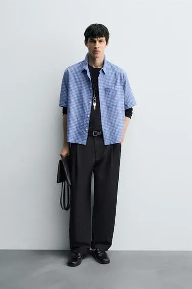 Рубашка в клетку BOXY FIT