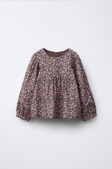 Zara Блузка с цветочным принтом купить с доставкой.
