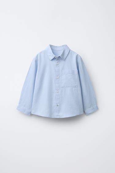 Zara Однотонная рубашка с карманом купить с доставкой.