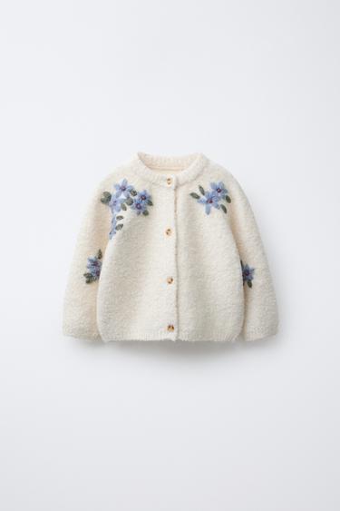 Zara Букле кардиган с цветами купить с доставкой.