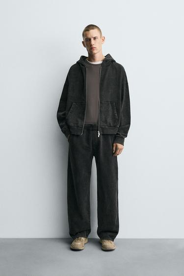 Zara Джоггеры в свободном крое с эффектом потертости
