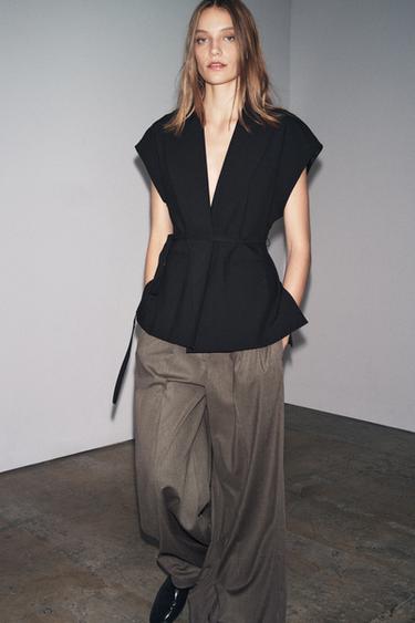 Zara Жилет из коллекции ZW с поясом