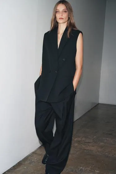 Двубортный жилет оверсайз — ZW COLLECTION