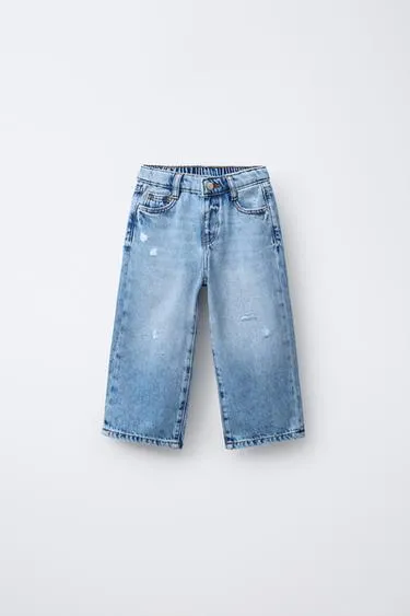 Джинсы WIDE LEG со звездами