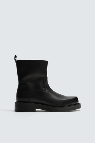 Zara Кожаные ботинки на объемной подошве - LIMITED EDITION купить с доставкой.
