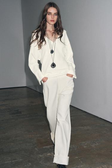 Zara Рубашка с воротником поло — ZW COLLECTION