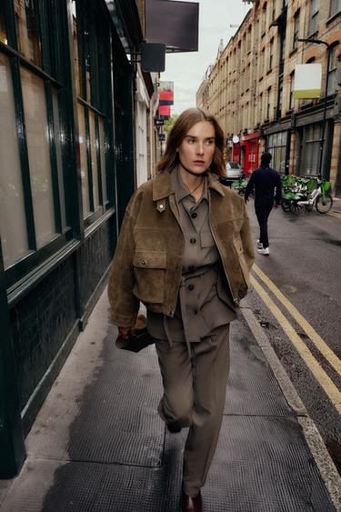 Zara Рубашка с рукавами на хлястиках и поясом купить с доставкой.