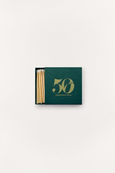 Zara Зажигалка 50-летие WHITE-TIPPED MATCHBOX (60 спичек)