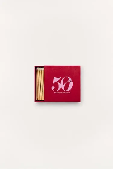 Зажигалка MATCHBOX 50-летие белая с красным наконечником (60 спичек)
