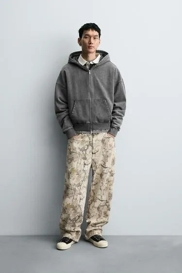 Брюки-карго BAGGY FIT с абстрактным принтом