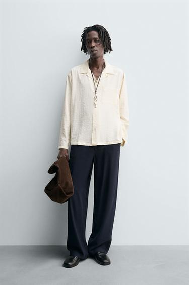 Zara Рубашка свободного кроя из струящейся ткани с эффектом мятости