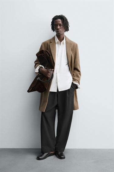 Zara Пальто классического кроя из шерсти