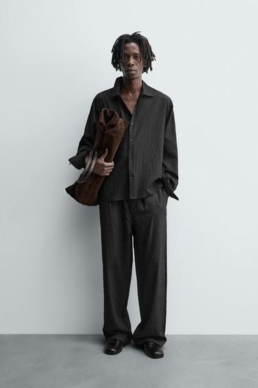 Zara Рубашка струящегося покроя в полоску