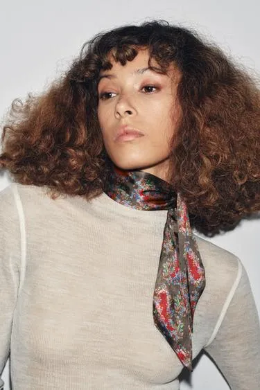 Платок-галстук с принтом