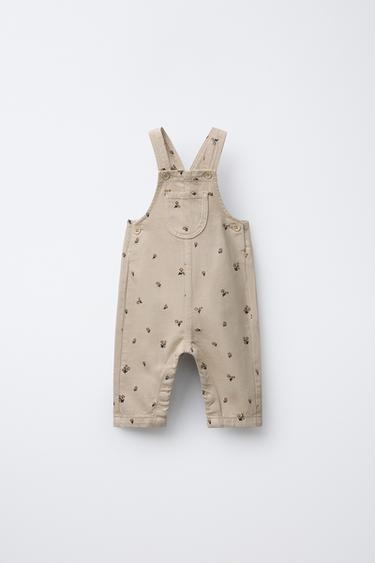 Zara Комбинезон из твила с цветочным принтом