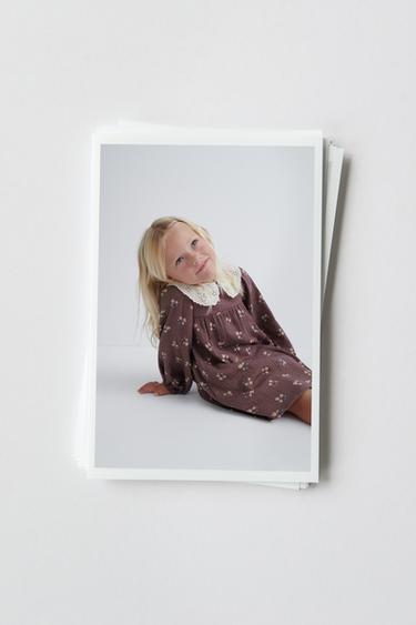 Zara Платье с рельефным цветочным принтом