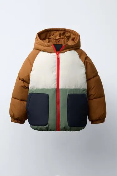 Стеганая куртка COLOR BLOCK WATER REPELLENT