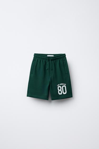 Zara Шорты-бермуды JOGGING VARSITY купить с доставкой.