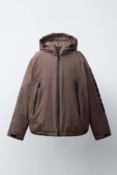 Zara Стеганая куртка на молнии