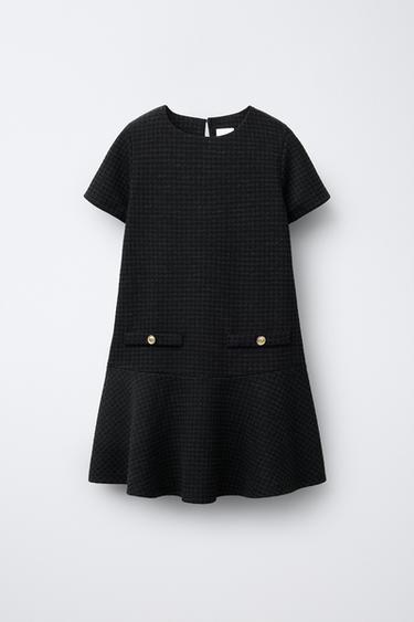 Zara Платье с принтом «гусиная лапка» купить с доставкой.