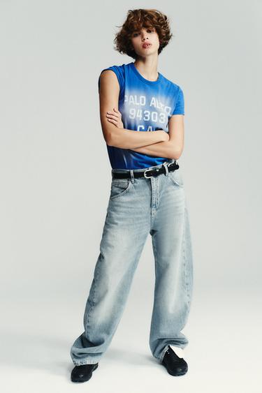 Zara Джинсы TRF OVERSIZE со смещенным швом и средней посадкой купить с доставкой.