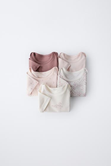 Zara Набор из пяти боди с лебедями купить с доставкой.