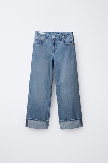 Zara Джинсы WIDE LEG с отворотами