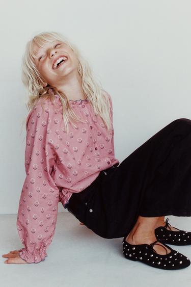 Zara Блузка с цветочным принтом купить с доставкой.