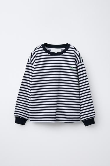 Zara Лонгслив в полоску из плотной ткани купить с доставкой.