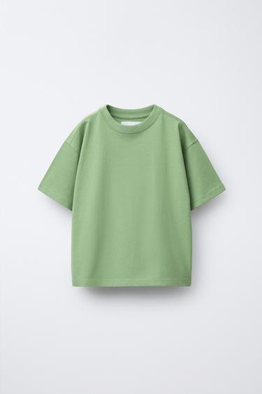 Zara Однотонная футболка MEDIUM WEIGHT купить с доставкой.