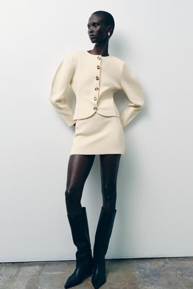 Zara Трикотажная мини-юбка