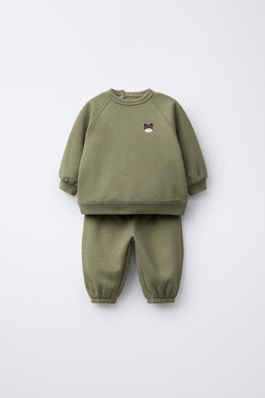 Zara Комплект из толстовки и джоггеров с принтом купить с доставкой.