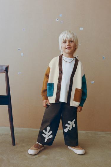 Zara Вязаный кардиган в стиле COLOR BLOCK купить с доставкой.